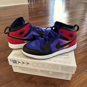 NIKE Jordan 1 Midd SS (PS) youth size 3 shoes